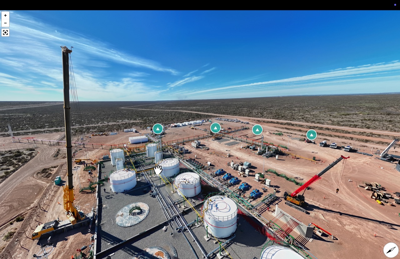 Vista aérea de planta de procesamiento